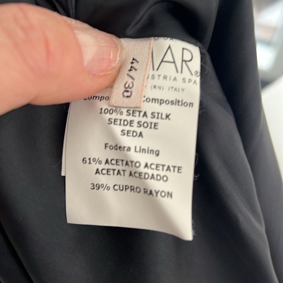 Giambattista Valli US Sz 6 Black 100% Heavy Silk 29” Midi A Line Skirt - Picture 10 of 10